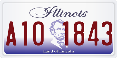 IL license plate A101843