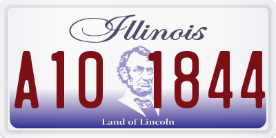 IL license plate A101844