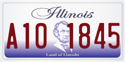 IL license plate A101845