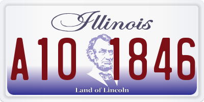 IL license plate A101846