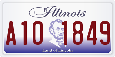 IL license plate A101849