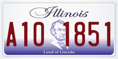 IL license plate A101851