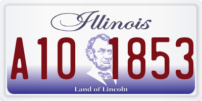 IL license plate A101853