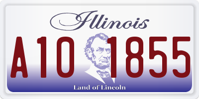 IL license plate A101855