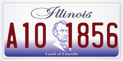 IL license plate A101856