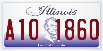 IL license plate A101860