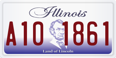 IL license plate A101861