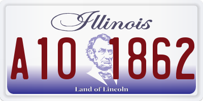 IL license plate A101862