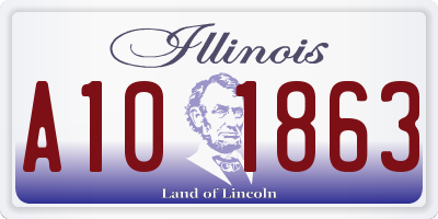 IL license plate A101863