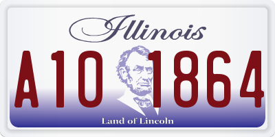 IL license plate A101864