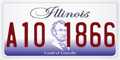 IL license plate A101866