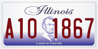 IL license plate A101867
