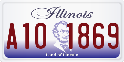 IL license plate A101869