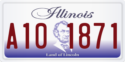IL license plate A101871