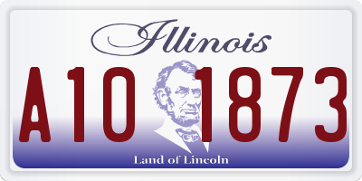 IL license plate A101873