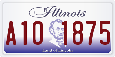 IL license plate A101875