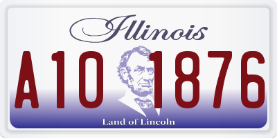 IL license plate A101876