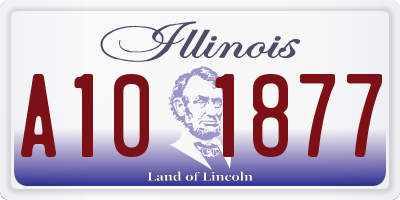 IL license plate A101877
