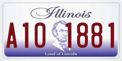 IL license plate A101881