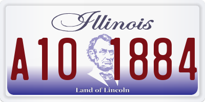 IL license plate A101884
