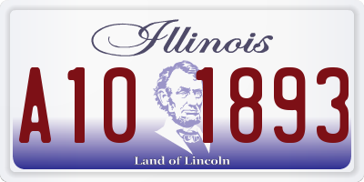 IL license plate A101893