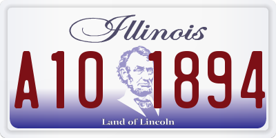 IL license plate A101894