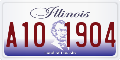 IL license plate A101904