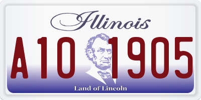 IL license plate A101905
