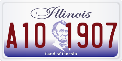IL license plate A101907
