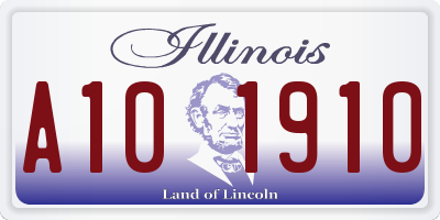 IL license plate A101910