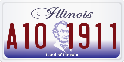 IL license plate A101911