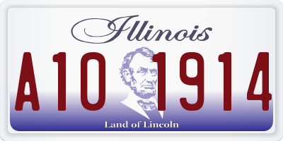 IL license plate A101914