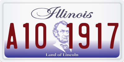 IL license plate A101917