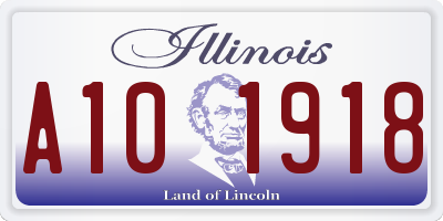 IL license plate A101918