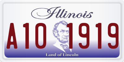 IL license plate A101919
