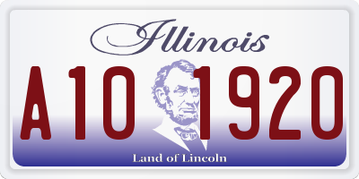 IL license plate A101920