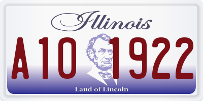 IL license plate A101922