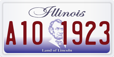 IL license plate A101923