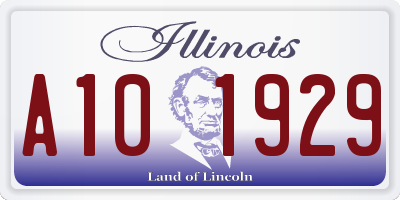 IL license plate A101929