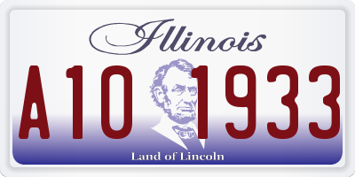 IL license plate A101933