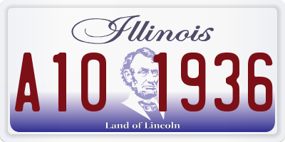 IL license plate A101936