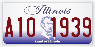 IL license plate A101939
