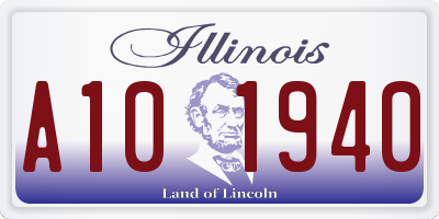 IL license plate A101940