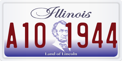 IL license plate A101944