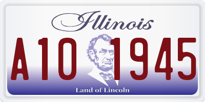 IL license plate A101945
