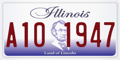 IL license plate A101947