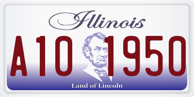 IL license plate A101950