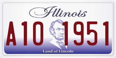 IL license plate A101951