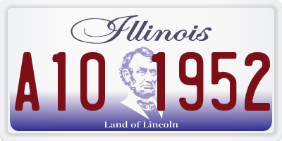 IL license plate A101952