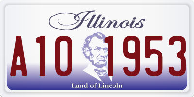 IL license plate A101953